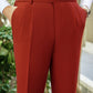 Dark Orange Wool Trouser Model Lyon by Danielre