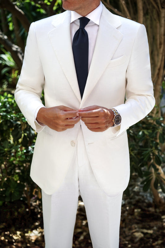 Siena White Linen Suit