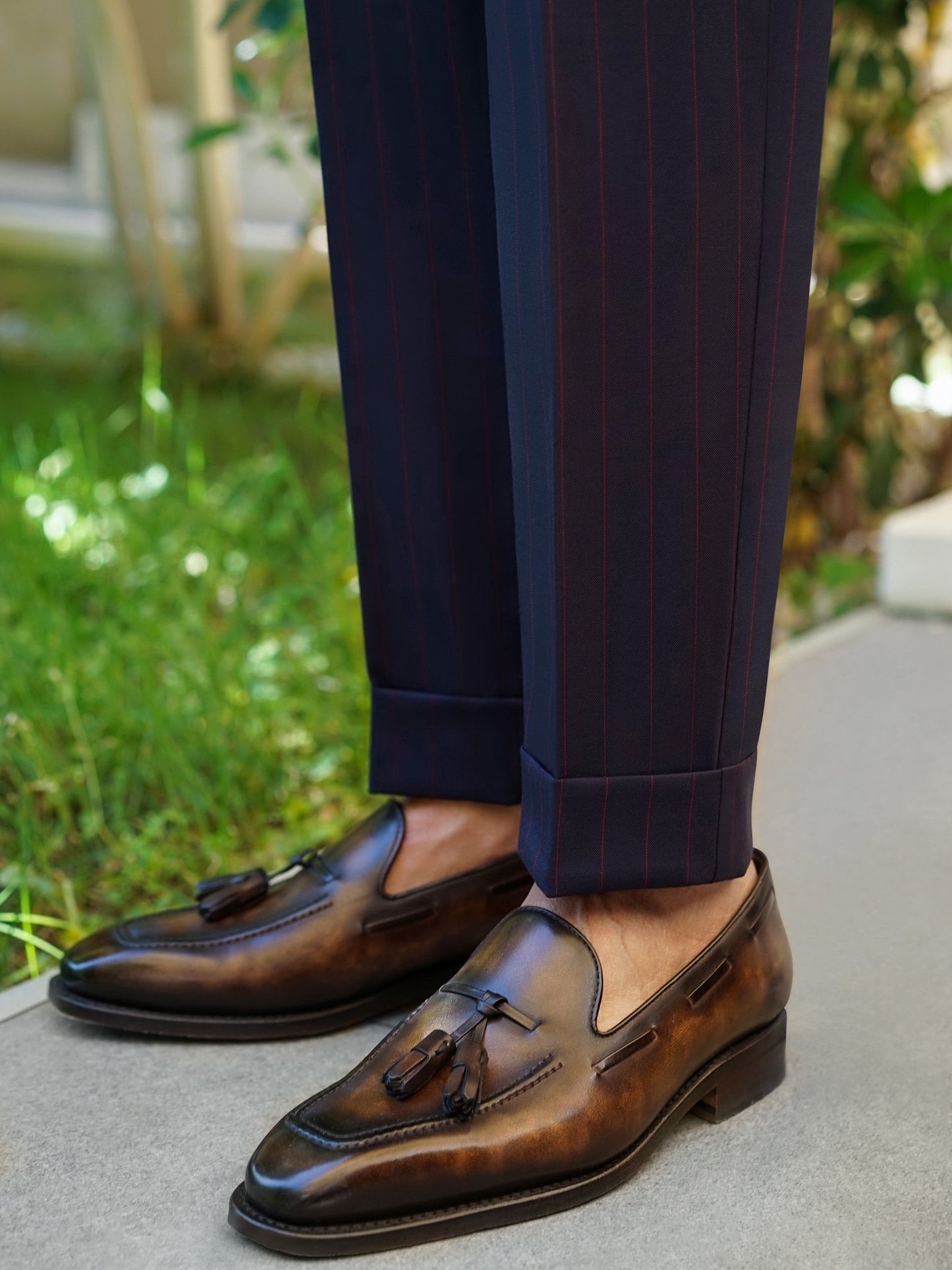 Hamilton Navy Chalkstripe Trouser