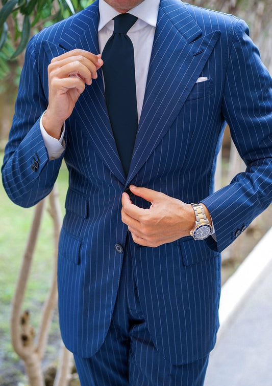 Blue Pinstripe Suit Model Roma by Danielre