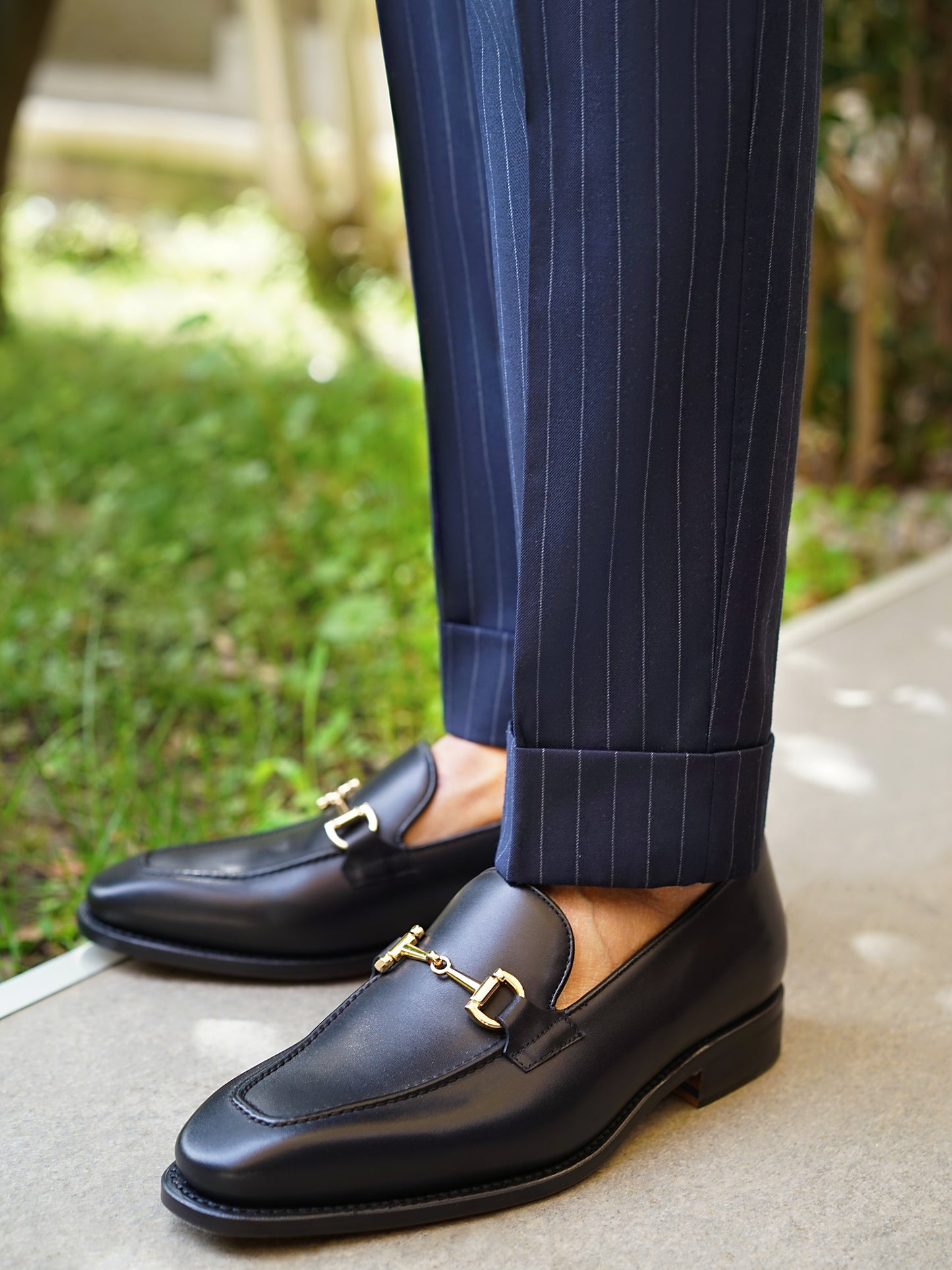 Geneve Navy Chalkstripe Trouser