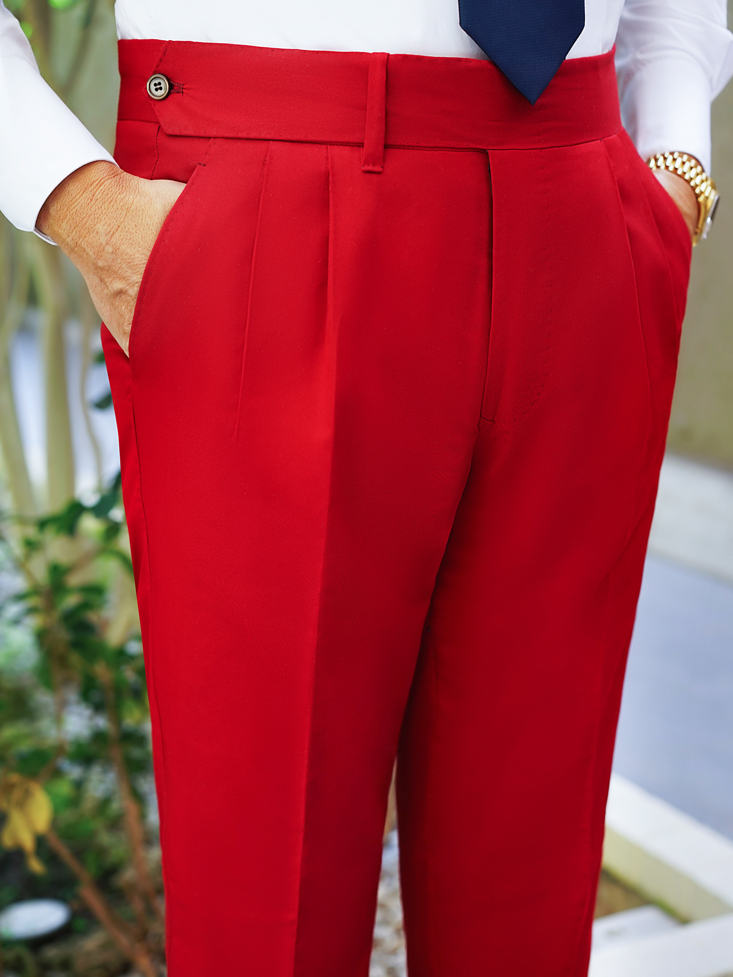 Red Cotton Trouser Red Cotton Trouser