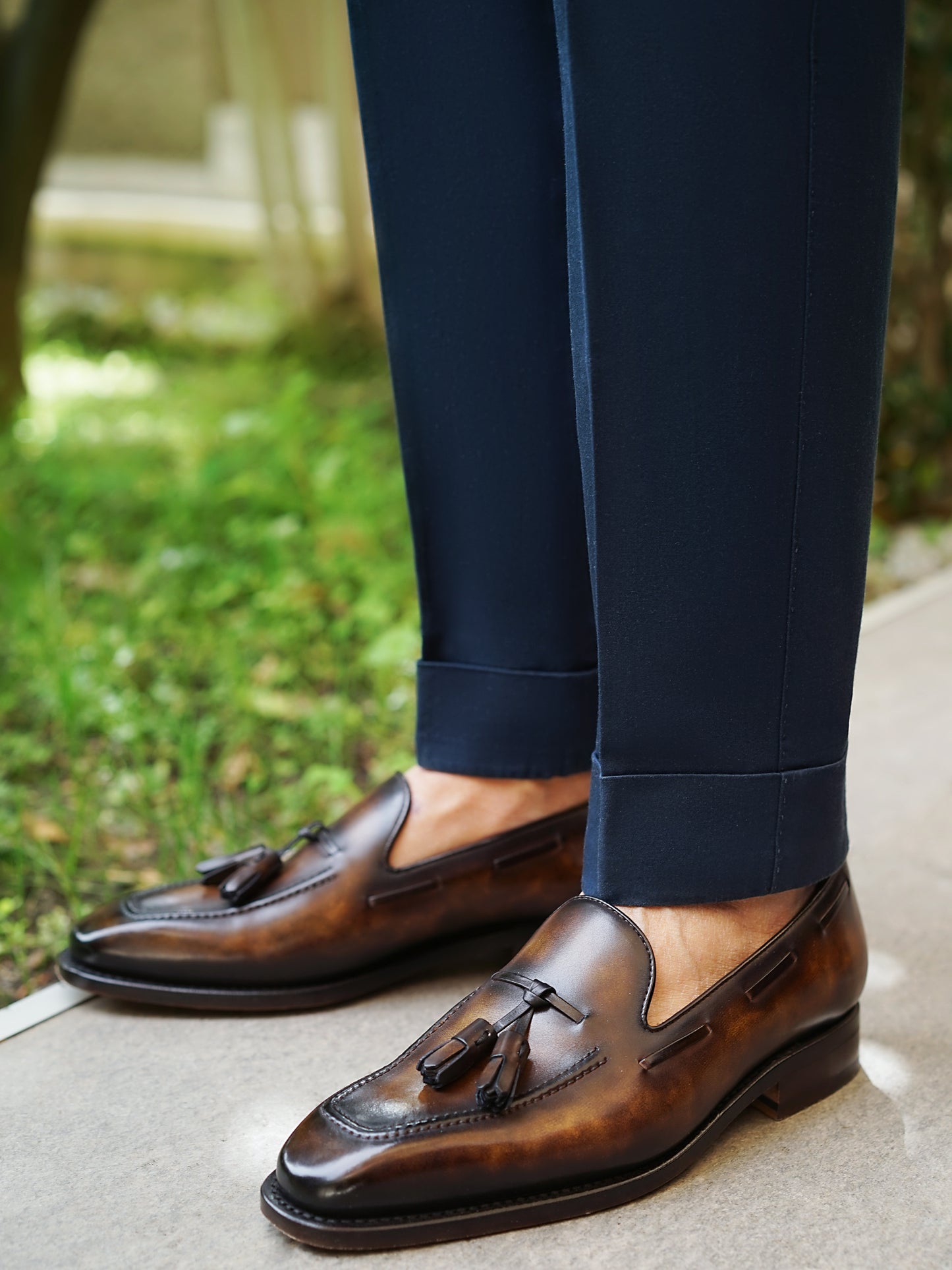 Navy Cotton Trouser