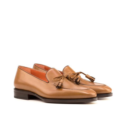 Bow Tassel Cognac Calf Loafers