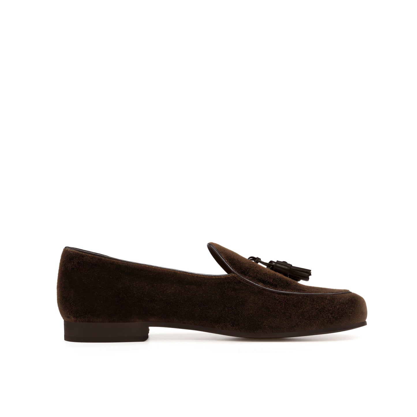 Velvet Belgian Loafers Dark Brown