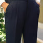 Navy Blue Wool Trouser Model Firenze by Danielre