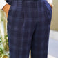 Dubai Navy Check Suit