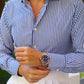 Danielre Timeless Blue Pinstripe Shirt