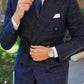 Cannes Navy Windowpane Suit