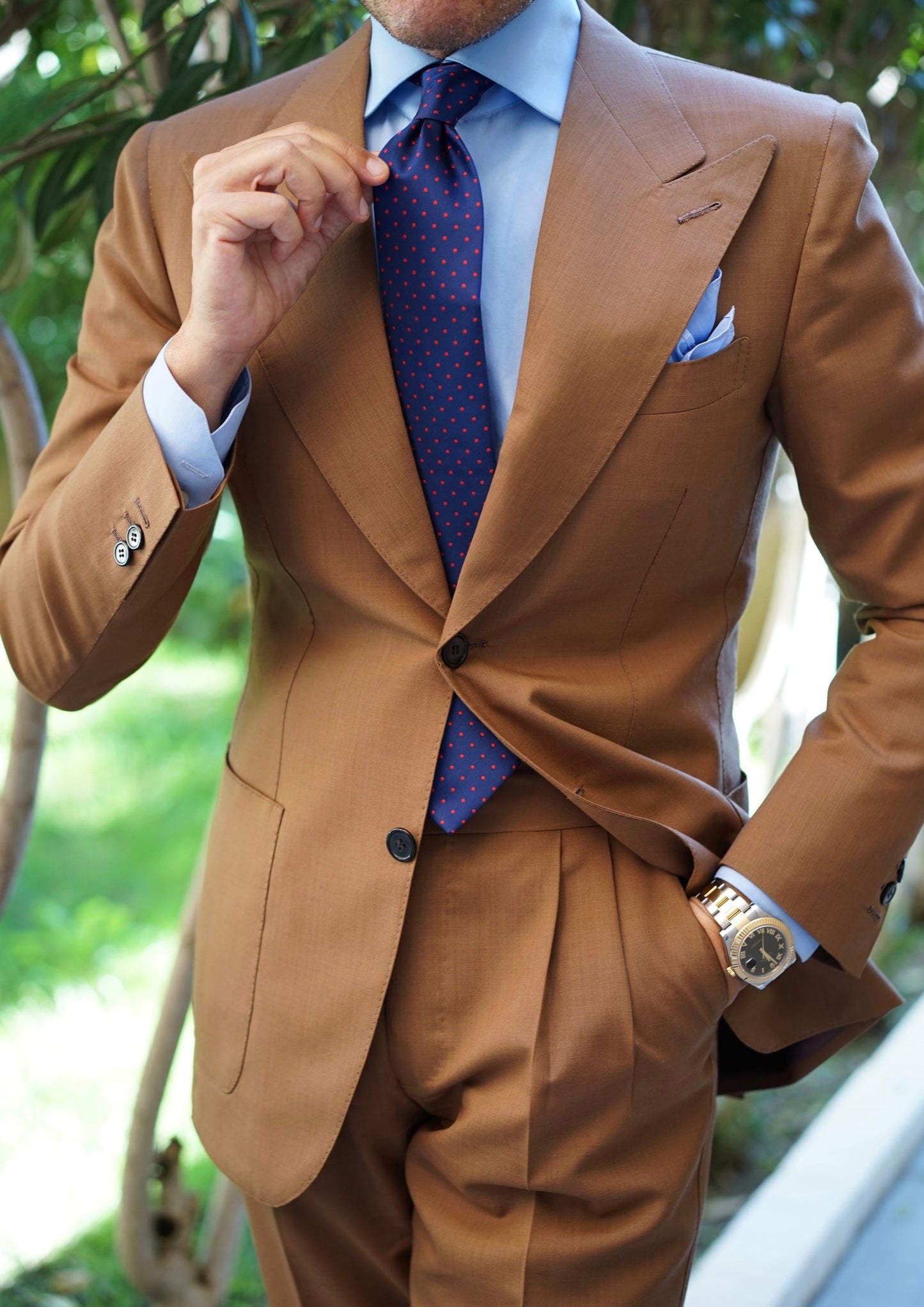 Light Brown Wool Suit Model Windsor by Danielre