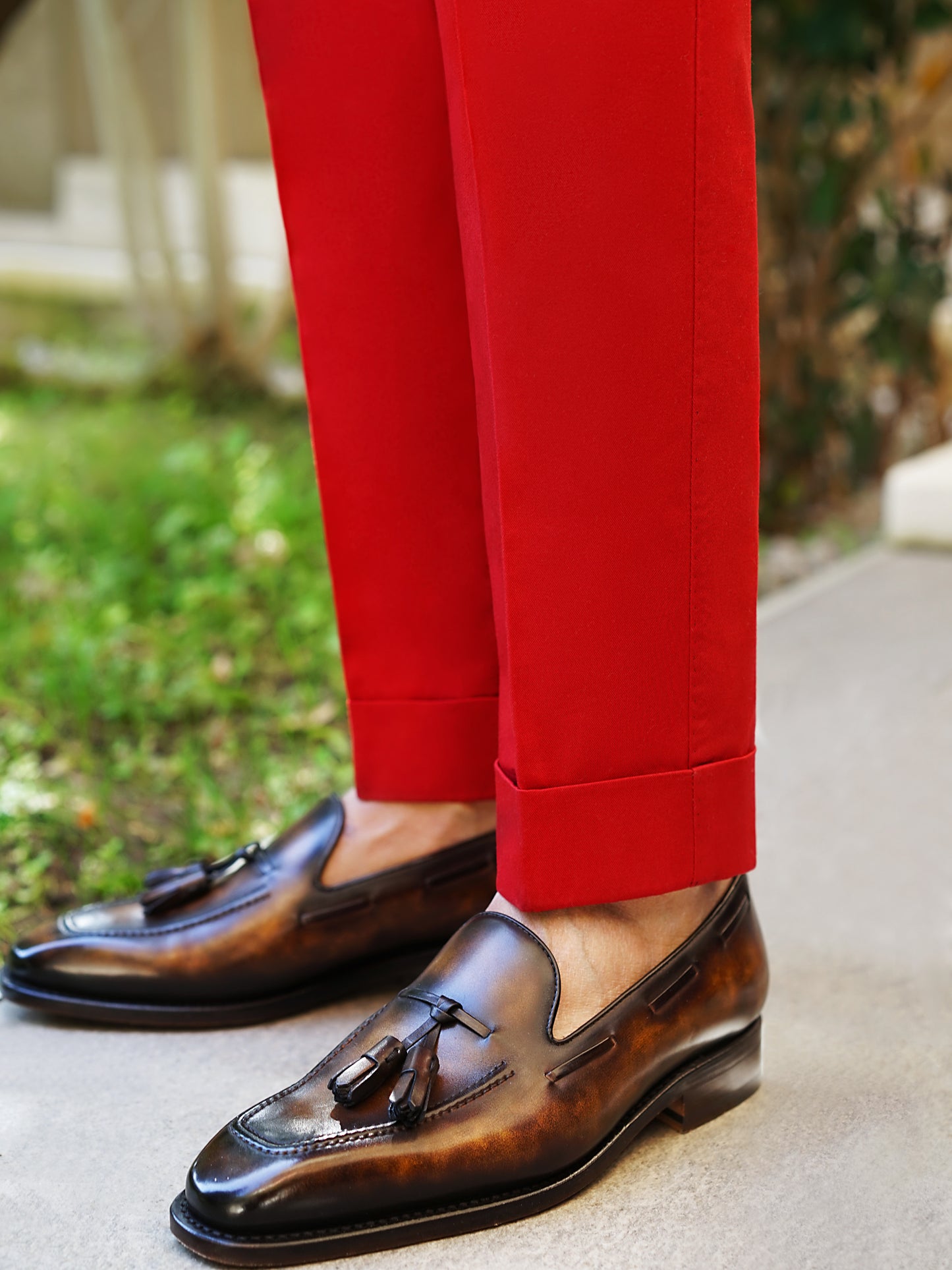 Red Cotton Trouser