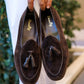 Velvet Belgian Loafers Dark Brown