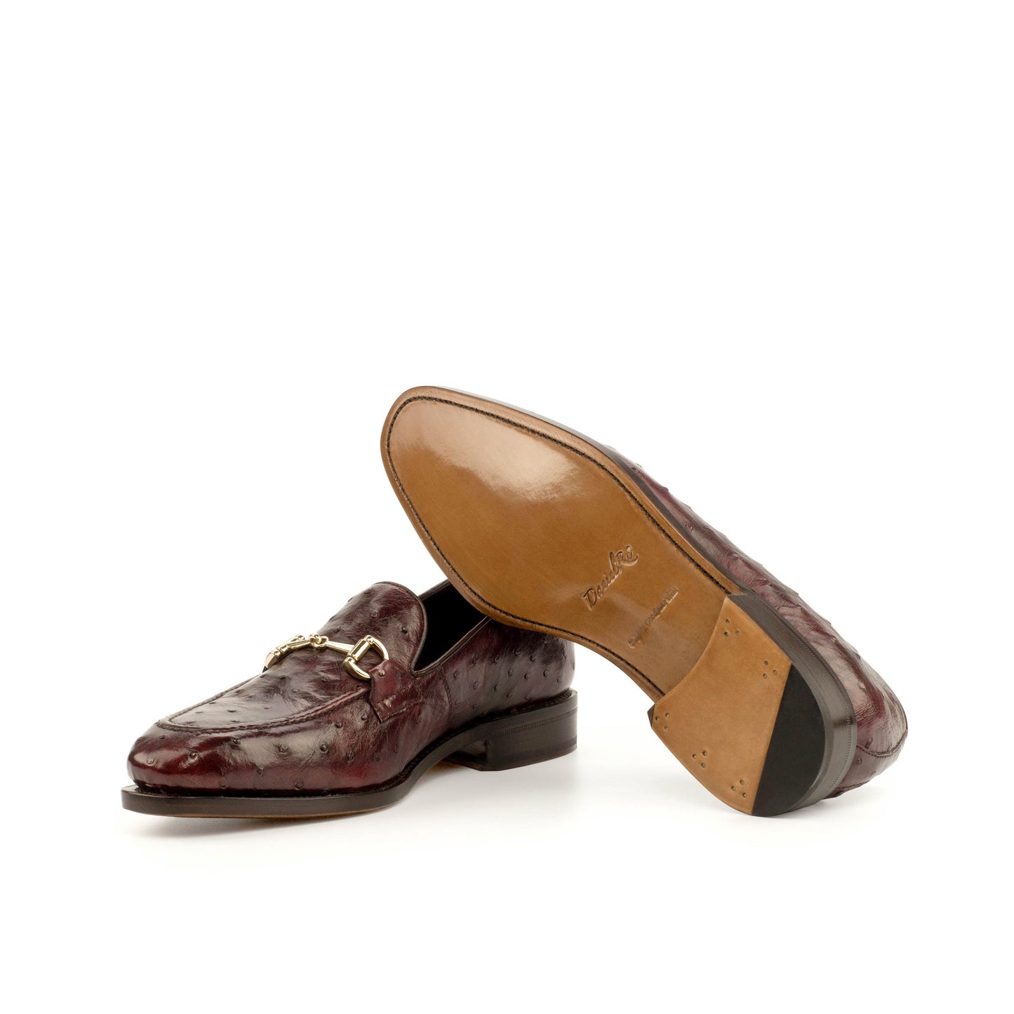 Genuine Ostrich Loafers Burgundy