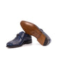 Genuine Python Single Monk Strap Navy Blue