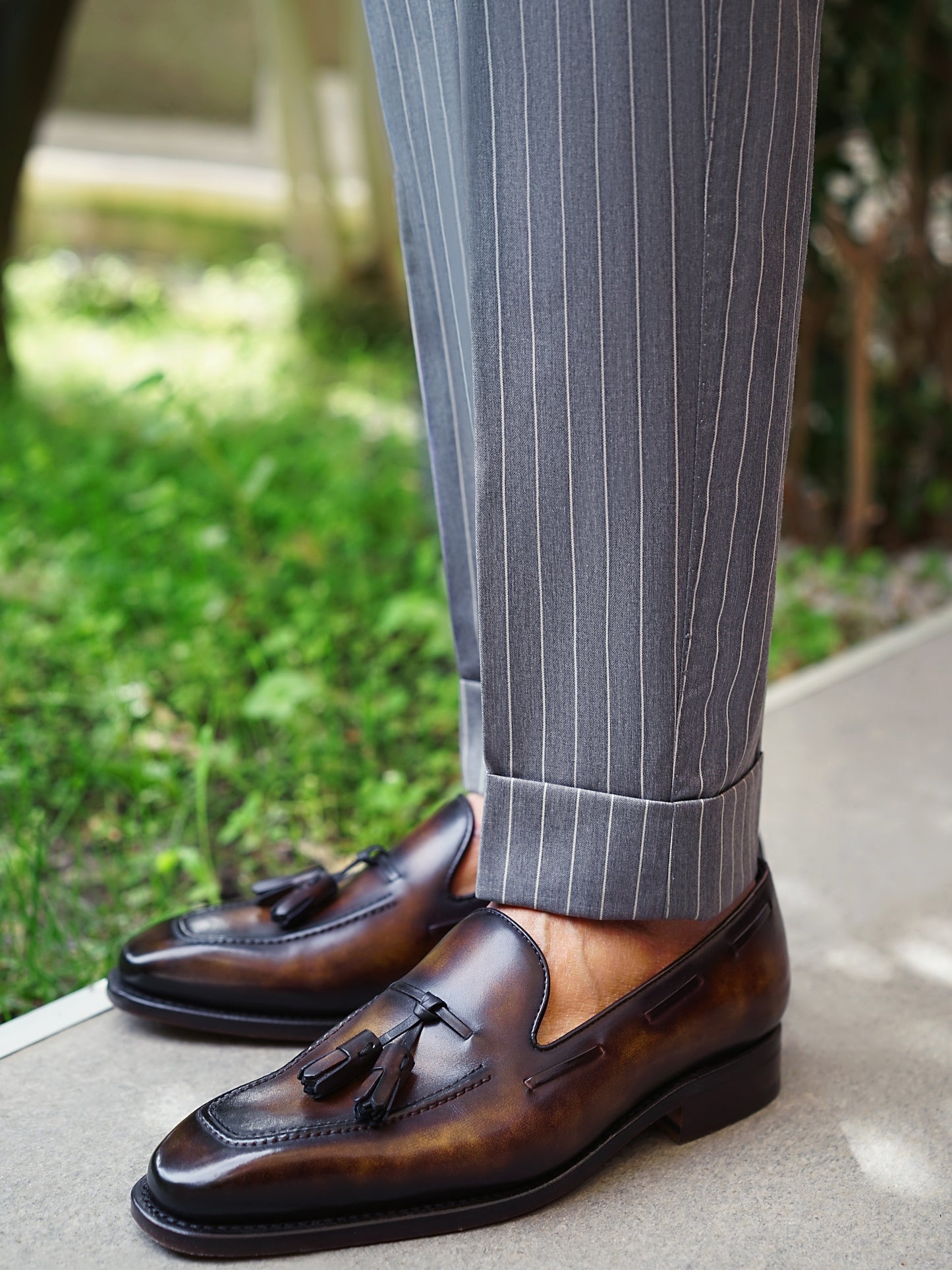 Manhattan Light Grey Pinstripe Trouser