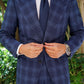 Dubai Navy Check Suit