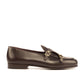 Calfskin Monk Strap Slippers Dark Brown