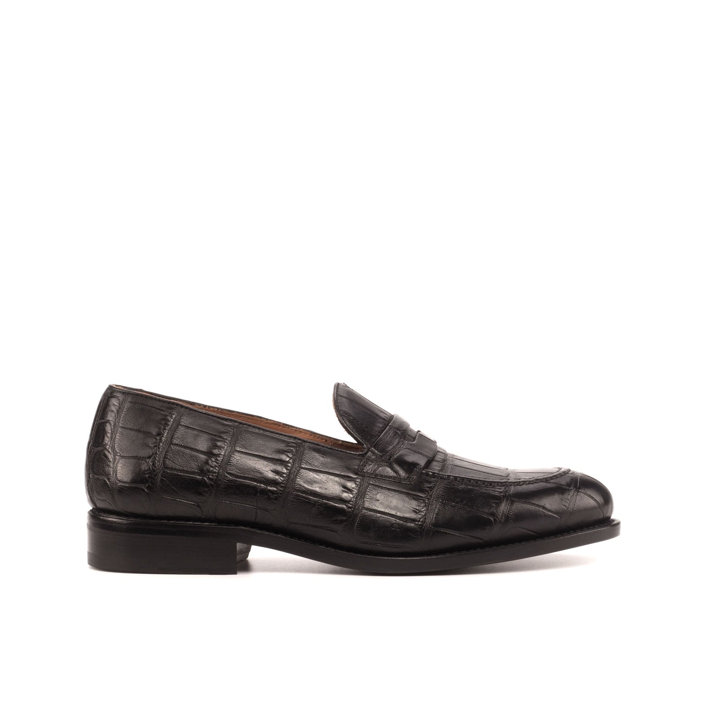 Genuine Alligator Loafers Black