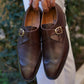 Calfskin Single Monk Strap Dark Brown