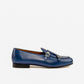Calfskin Monk Strap Slippers Blue