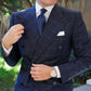 Cannes Navy Windowpane Suit