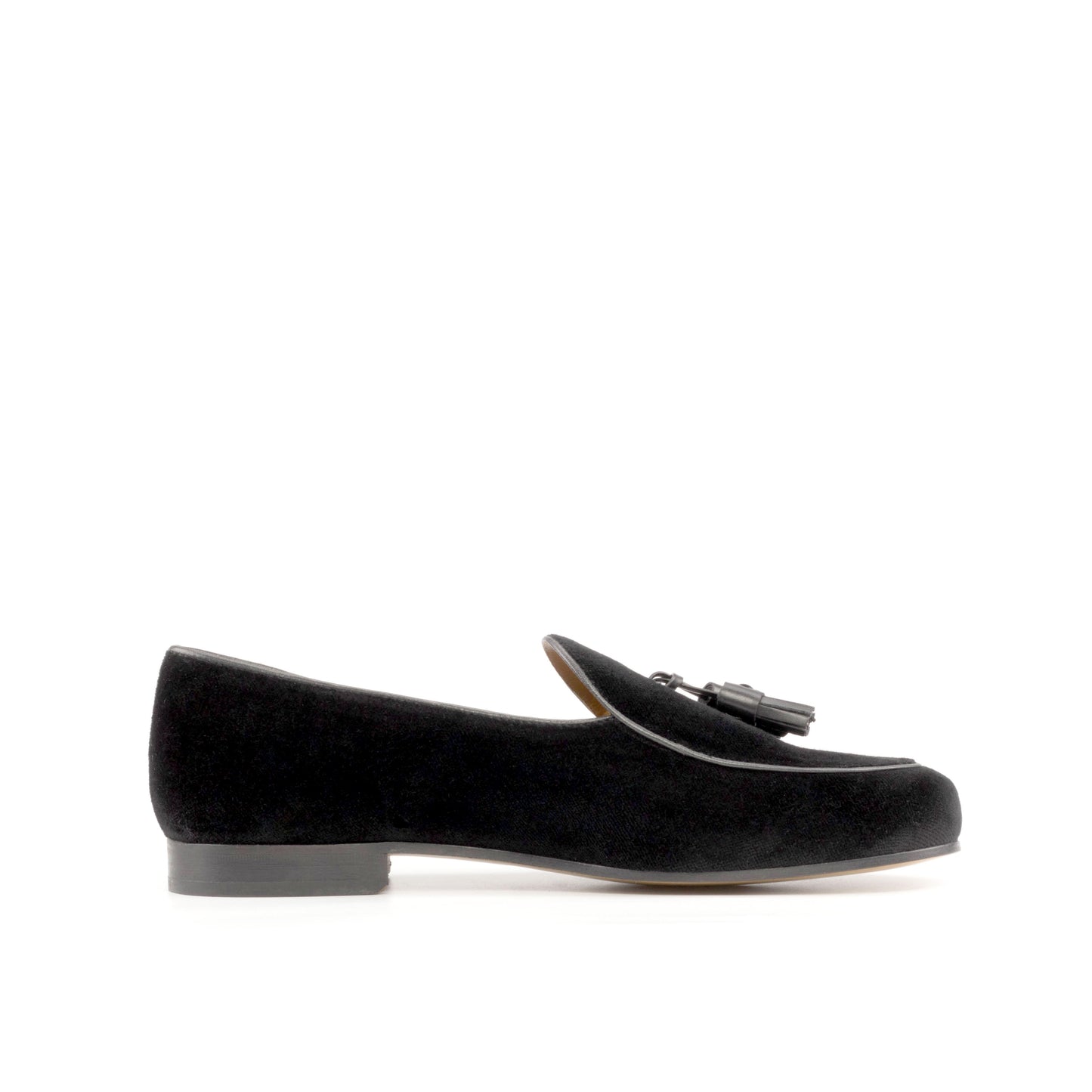 Velvet Belgian Loafers Black