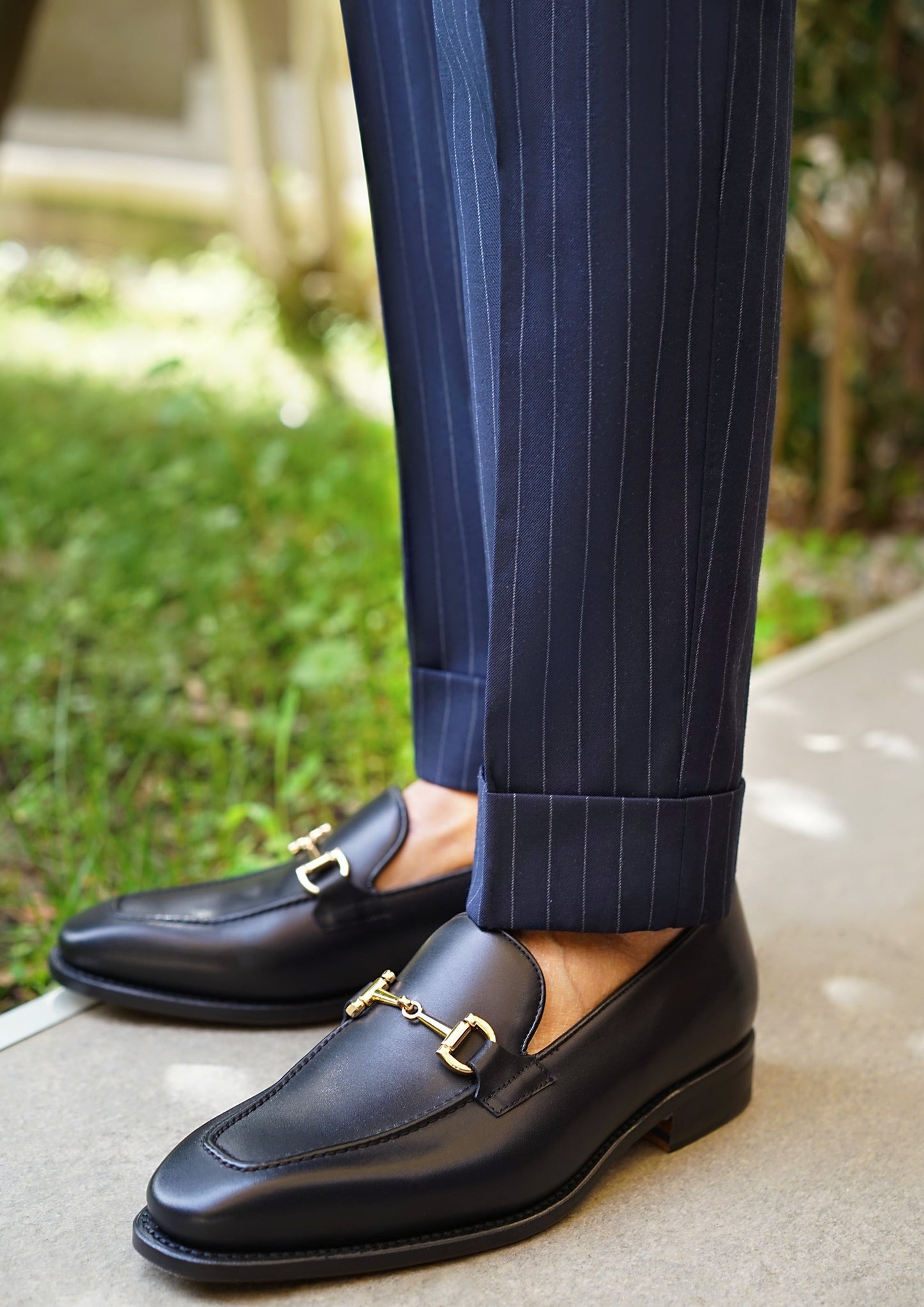 Navy Chalkstripe Trouser Model Geneve by Danielre