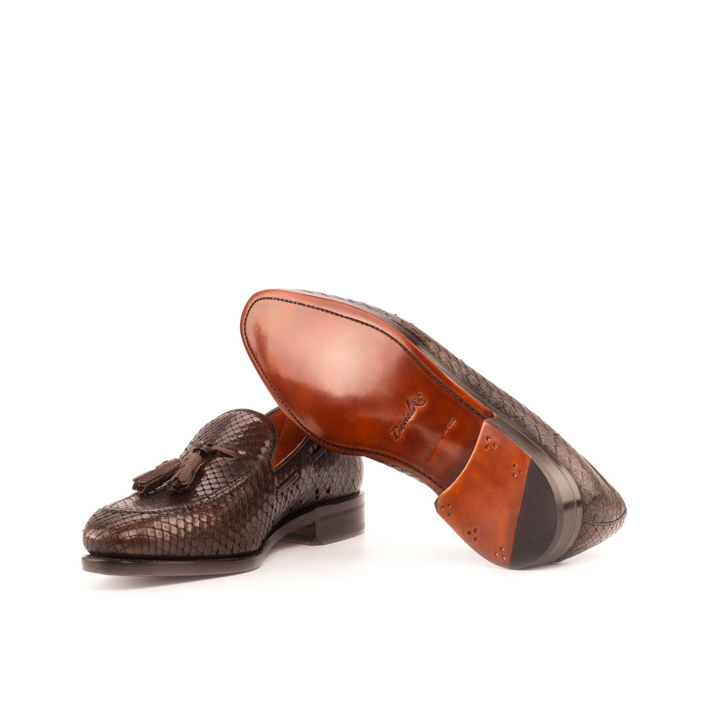 Genuine Python Loafers Dark Brown