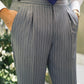 Manhattan Light Grey Pinstripe Trouser