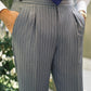 Manhattan Light Grey Pinstripe Trouser