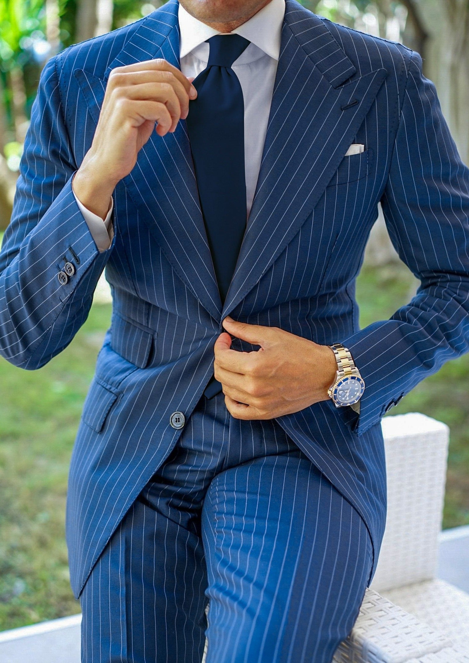 Roma Blue Pinstripe Suit