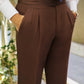 Brown Cotton Trouser