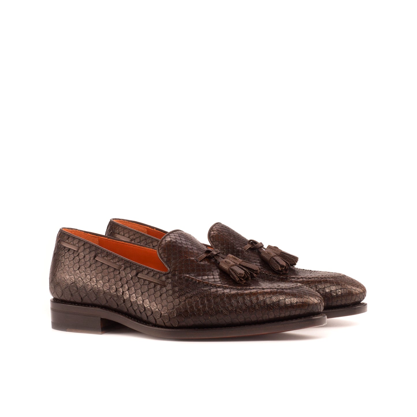 Genuine Python Loafers Dark Brown