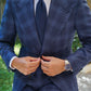 Dubai Navy Check Suit