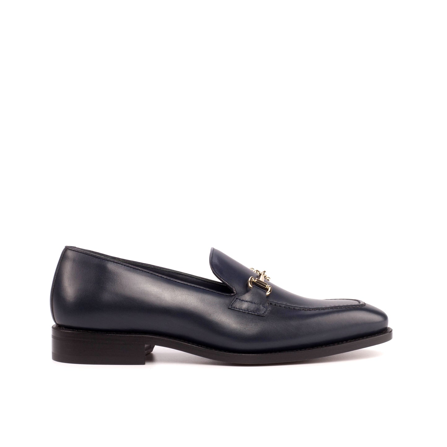 Horsebit Navy Blue Calf Loafers