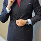 Geneve Navy Chalkstripe Suit